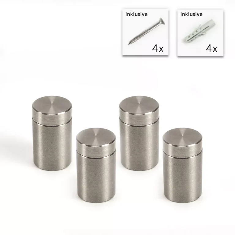 Colex Shop 21 V2A Schraubbare Abstandshalter Set – Hochwertige Abstandshalter aus rostfreiem Edelstahl (15 mm x 20 mm) für Schilder und Platten.